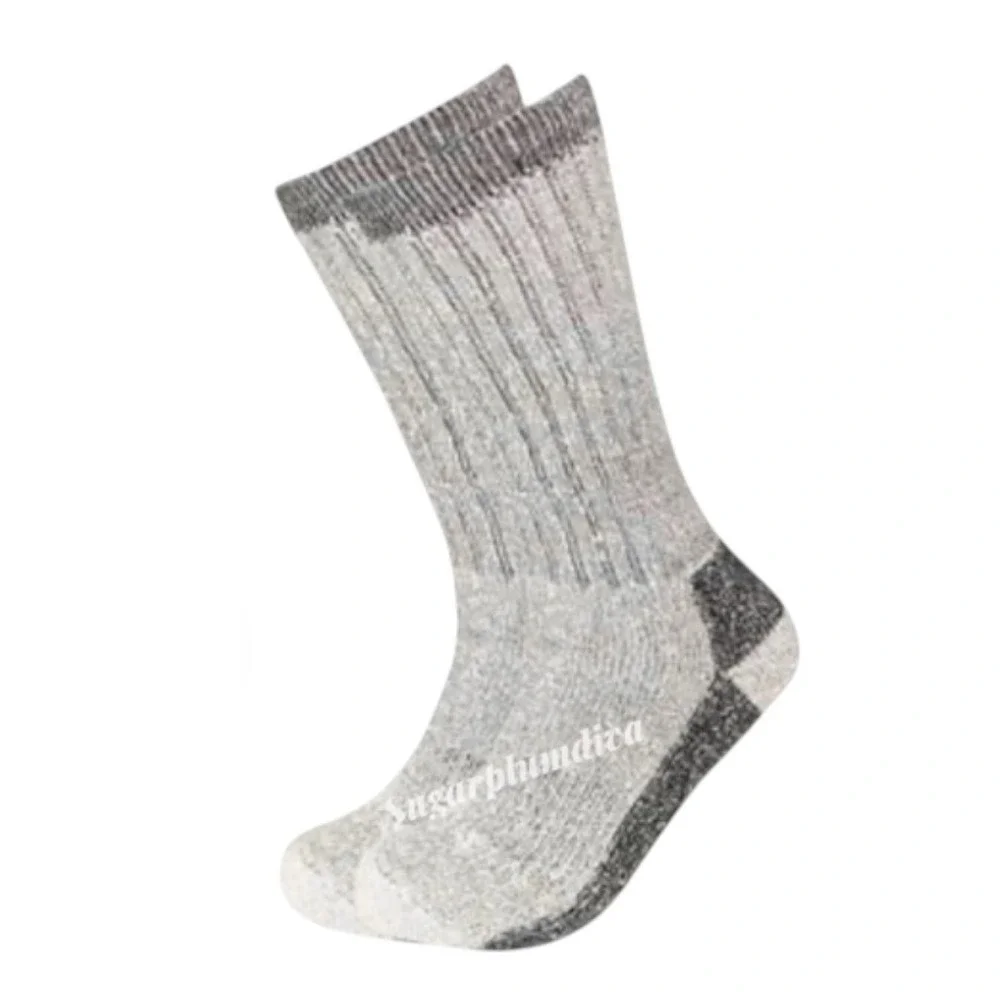 Winter Thermal Socks Merino Wool Temp Rated -25* Gray / Navy 10-13 NEW 2pk
